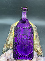 Stamped Leather Luggage Tag-Large