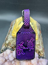 Stamped Leather Luggage Tag-Meduim