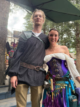 Stamped Leather Pauldrons - Mushrooms