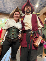 Leather Paneled Corset - Insects and Flowers