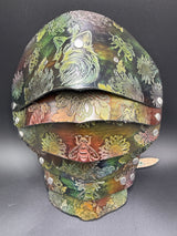 Stamped Leather Pauldrons - Nature