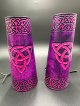 Stamped Leather Vambracers- Celtic