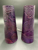 Stamped Leather Vambracers- Insects and Nature