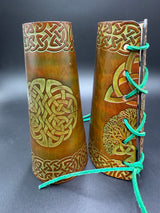 Stamped Leather Vambracers- Celtic