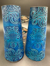 Stamped Leather Vambracers- Octopus/Tentacles/ Cthulhu