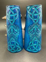 Stamped Leather Vambracers- Celtic