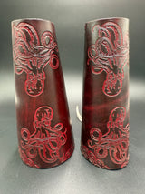 Stamped Leather Vambracers- Octopus/Tentacles/ Cthulhu