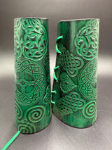 Stamped Leather Vambracers- Celtic