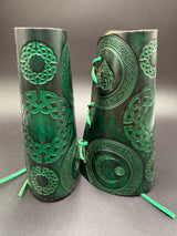 Stamped Leather Vambracers- Celtic