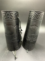 Stamped Leather Vambracers- Celtic