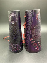 Stamped Leather Vambracers- Celtic