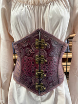 Leather Paneled Corset - Celtic