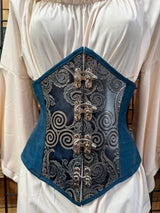 Leather Paneled Corset- Tentacles