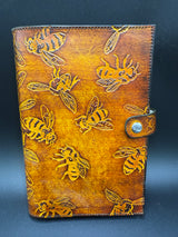 Stamped Leather Renn Fair Journal - Bees