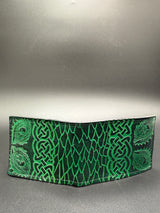 Stamped Leather Bifold Wallet - Dragon Scale