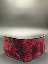 Stamped Leather Bifold Wallet - Raven/Crow Skull