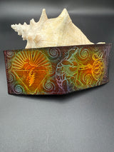 Stamped Leather Bifold Wallet - Grateful Terrapins
