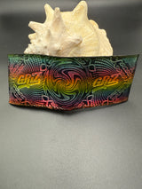 Stamped Leather Bifold Wallet - Griz