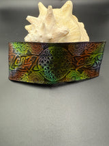 Stamped Leather Bifold Wallet - Griz