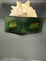 Stamped Leather Bifold Wallet - Griz