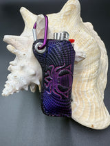 Stamped Leather Lighter Case - Deep Dark Dangerous