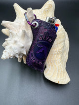 Stamped Leather Lighter Case - Aphex Twin