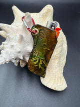 Stamped Leather Lighter Case - Panic