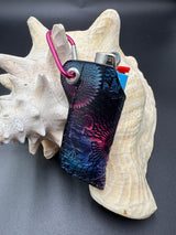 Stamped Leather Lighter Case - Panic