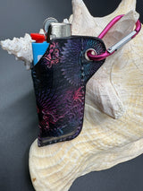 Stamped Leather Lighter Case - Panic