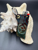 Stamped Leather Lighter Case - Of The Trees