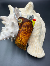 Stamped Leather Lighter Case - Ween
