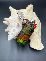 Stamped Leather Lighter Case - Pretty Lights