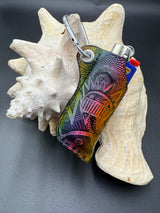 Stamped Leather Lighter Case - Ween