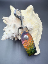 Stamped Leather Accessory Clip - Griz