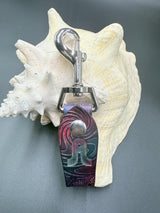 Stamped Leather Accessory Clip - Pretty Lights