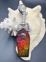 Stamped Leather Accessory Clip - Pretty Lights