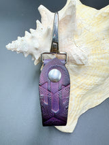 Stamped Leather Accessory Clip - Jade Cicada