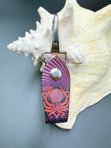 Stamped Leather Accessory Clip - Deep Dark and Dangerous