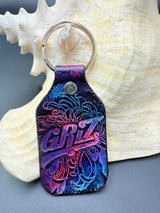 Stamped Leather Keychain - Griz