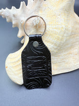 Stamped Leather Keychain - Detox Unit