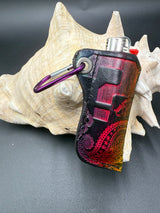 Stamped Leather Lighter Case -Tipper