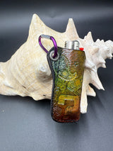 Stamped Leather Lighter Case -Tipper