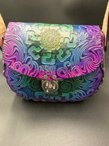 Stamped Leather Purse Medium Round - Miscellaneous Designs