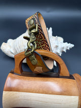 Stamped Leather Deluxe Mug Strap- Celtic