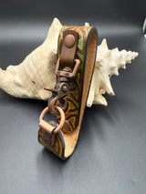 Stamped Leather Deluxe Mug Strap- Celtic