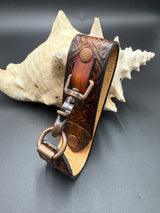 Stamped Leather Deluxe Mug Strap- Celtic