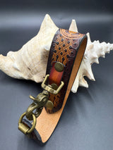 Stamped Leather Deluxe Mug Strap- Celtic