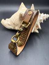 Stamped Leather Deluxe Mug Strap- Celtic
