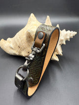 Stamped Leather Deluxe Mug Strap- Celtic