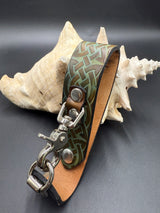 Stamped Leather Deluxe Mug Strap- Celtic